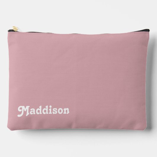 Aangepast monogram, stoffige roze retro typografie etui (Voorkant)