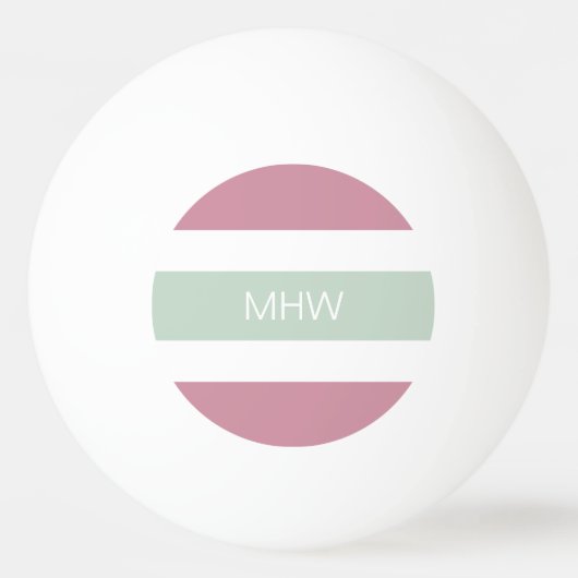 Aangepast monogram Stripes Pattern pingpongballen (Voorkant)