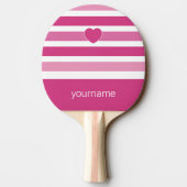 Aangepast monogram Stripes Pattern pingpongpeddel Tafeltennisbatje (Achterkant)