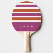 Aangepast monogram Stripes Pattern pingpongpeddel Tafeltennisbatje (Achterkant)