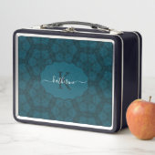 Aangepast monogram teal Navy Blue (In situ)