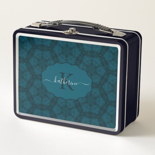 Aangepast monogram teal Navy Blue (Voorkant)