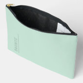 Aangepast monogram, trendy kleur groen Minty Fresh Etui (Open)