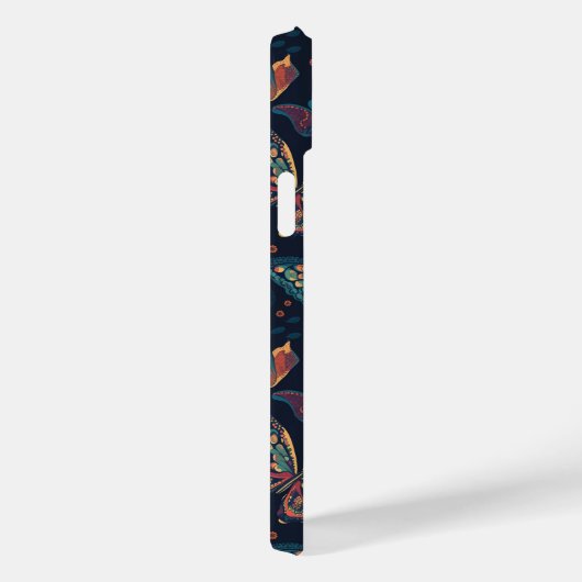 Aangepast monogram vlinderpatroon Case-Mate iPhone case (Achterkant / Rechts)