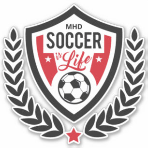 Aangepast monogram Voetbal Logo Sticker