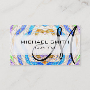 Aangepast monogram voor abstract mozaïekpatroon # visitekaartje
