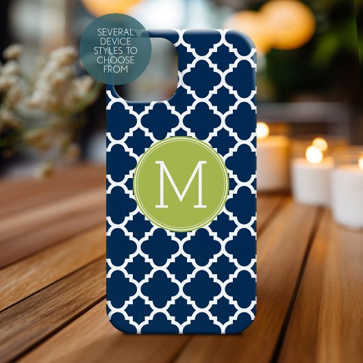 Aangepast monogram voor limoen- en zeemacht Case-Mate iPhone case