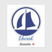 Aangepast monogram voor zeilboot sticker (Vel)