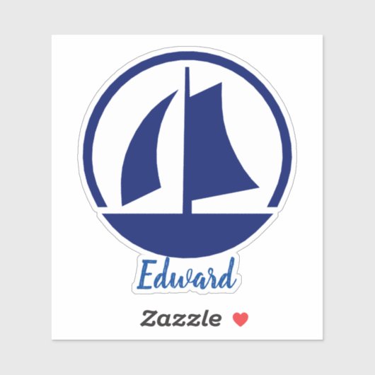 Aangepast monogram voor zeilboot sticker (Vel)
