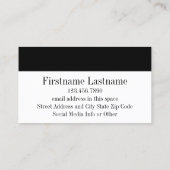 Aangepast monogram voor zwart en wit geometrisch p visitekaartje (Achterkant)