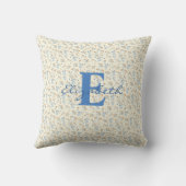 Aangepast Monogram Wildflower Pattern Kussen (Achterkant)
