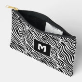 Aangepast monogram zebra patroon etui (Open)