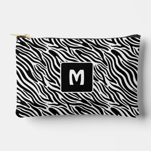 Aangepast monogram zebra patroon etui (Voorkant)