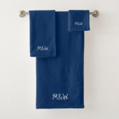 Aangepast monogram zeezeiltouw bad handdoek (Insitu)