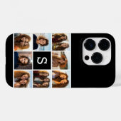 Aangepast monogram zwart-wit fotocollage Case-Mate iPhone case (Achterkant (horizontaal))