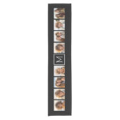 Aangepast monogram zwart-wit fotocollage korte tafelloper (Voorkant)