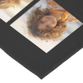 Aangepast monogram zwart-wit fotocollage korte tafelloper (Hoek)