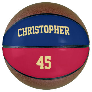 Aangepast monogrammed Club Team Player Name Number Basketbal