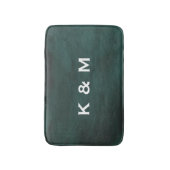 Aangepast monogrammed donkergrijze vlek badmat (Voorkant Verticaal)