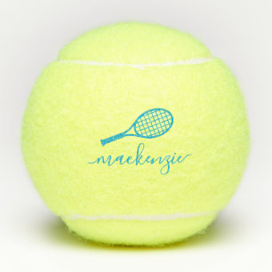 Aangepast monogrammed Tennis Ball Bright Blue Tennisballen