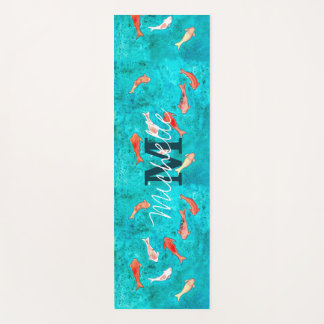 Aangepast Monogrammeer Koi Vis Vijver Yogamat