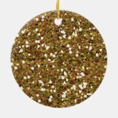 Aangepast mooi Gold Glitter E8e Keramisch Ornament (Achterkant)