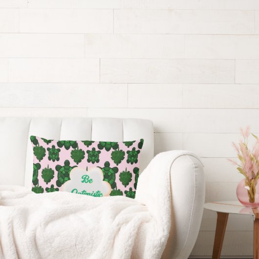 Aangepast Mooie Schildpad Laat Naadloos Patroon Ho Kussen (Bank)