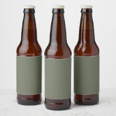 Aangepast mos groen flesetiket bier etiket (Flessen)
