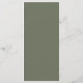 Aangepast Mosgroen Plat Menu (Achterkant)