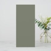 Aangepast Mosgroen Plat Menu (Staand voorkant)
