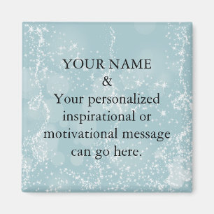 Aangepast Motivatie bericht Groen glitter Magnet Magneet