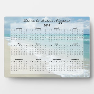 Aangepast Motivatie strand 2014-bureaukalender Fotoplaat