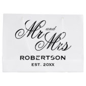 Aangepast Mr en Mrs newlyweds grote trouwcadeautas Groot Cadeauzakje (Achterkant)