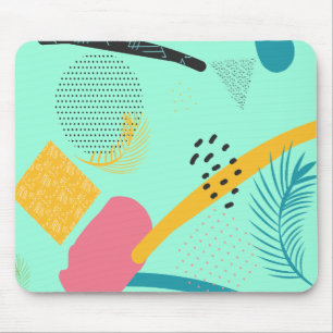 Aangepast Muismatje Abstract Aquamarijn Tropische Muismat