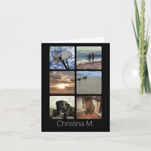 Aangepast multi-foto Afbeelding collage Kaart (Voorkant)