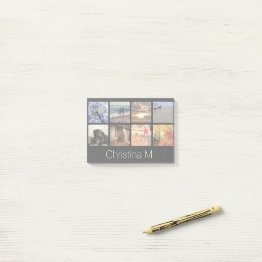 Aangepast multi-foto Afbeelding collage Post-it® Notes (Op bureau)