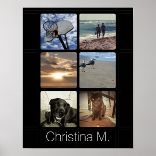 Aangepast multi-foto Afbeelding collage Poster