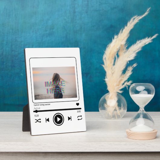 Aangepast muzieklied fotoplaat (Zijkant)