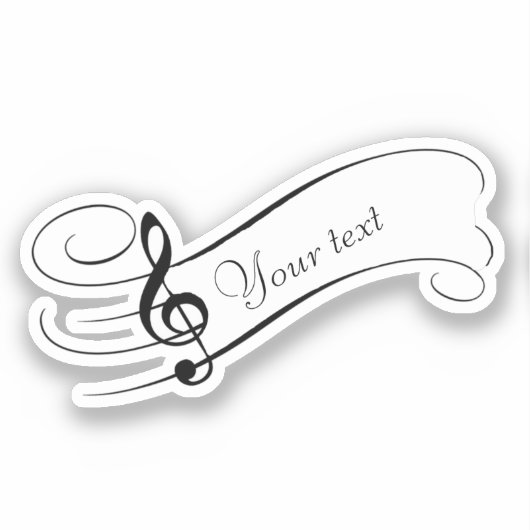 Aangepast muziekpersoneel sticker (Voorkant)