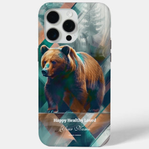 Aangepast: Mystic Forest Beer iPhone 15 ProMax Hoe iPhone 15 Pro Max Hoesje