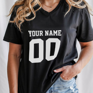 Aangepast naamnummer Football voor vrouwen T-Shirt