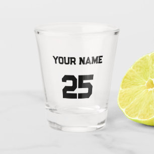 Aangepast naamnummer shot glas