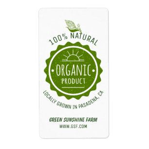 Aangepast Natuurlijk Biologisch Groen Eco Product Etiket