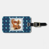 Aangepast Nautical Star-patroon Bagagelabel (Voorkant horizontaal)