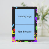 Aangepast, Neon Paint, Tafel, Escort Kaarten (Staand voorkant)