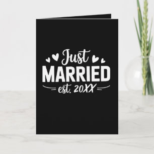 Aangepast Net Getrouwd Est Trouwfeest Vrouw Man Kaart