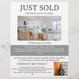 Aangepast net verkocht flyer