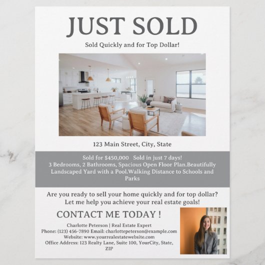 Aangepast net verkocht flyer (Voorkant)