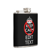 Aangepast niet kalm en Jouw tekst zwart houden Heupfles (Rechts)