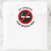 Aangepast Niet Roken Ronde Sticker (Tas)
